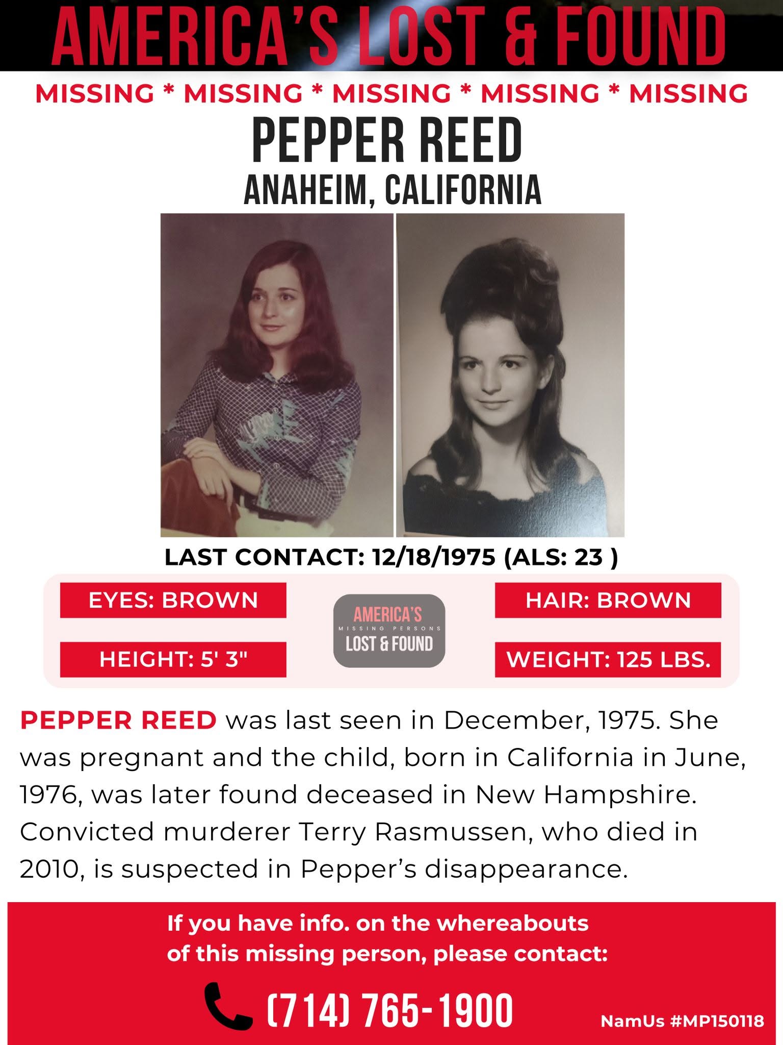 Case 2 missing-person flyer