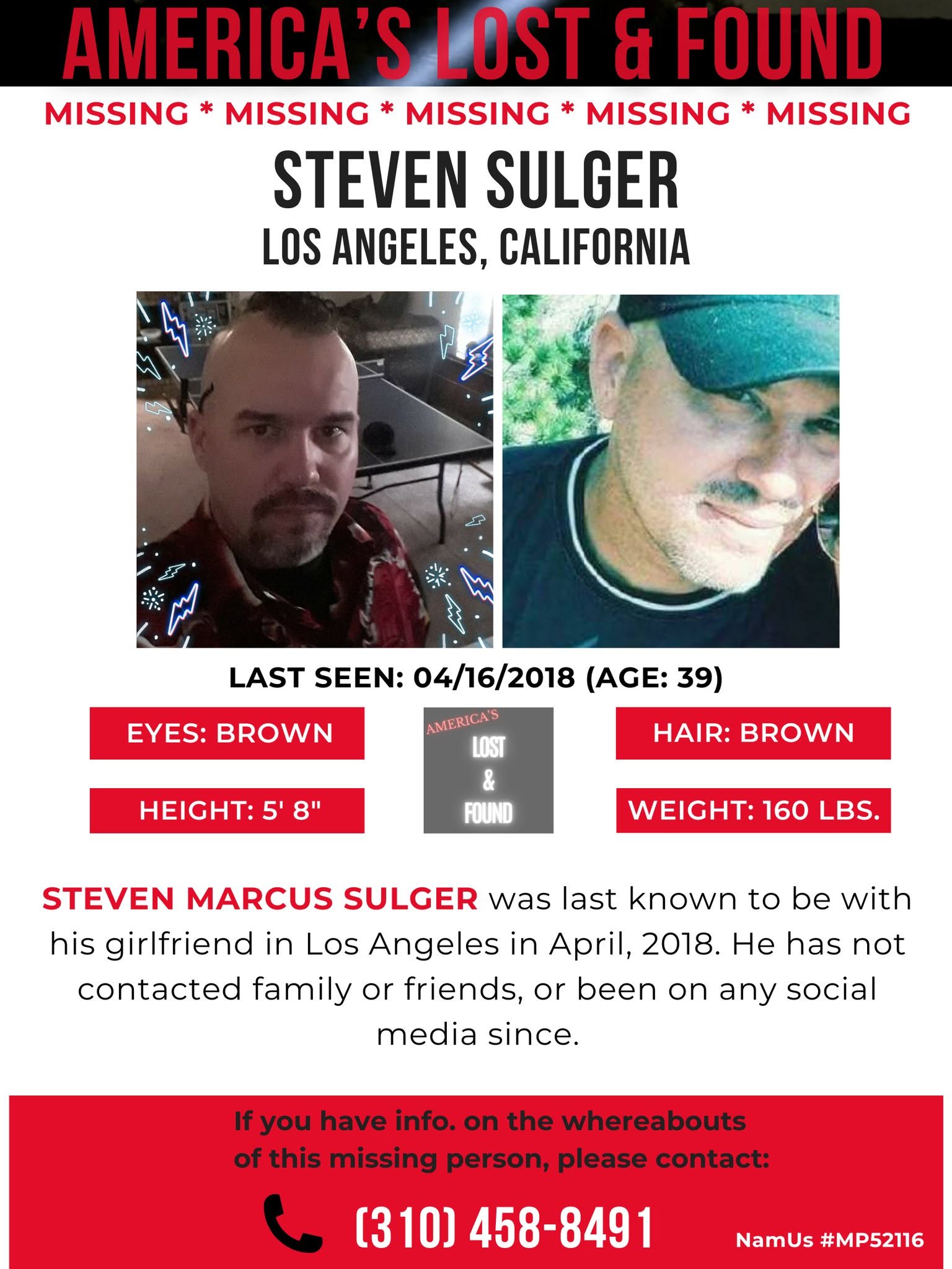 Case 5 missing-person flyer